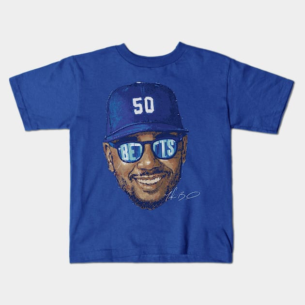 Mookie Betts Los Angeles D Sunglasses Kids T-Shirt by Jesse Gorrell